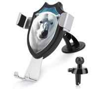 FekiLoot Polar Bear Car Phone Mount for Dashboard/Vent/Windshield Auto-Clamping Gravity Sensor Truck Stand Cradle 90° Rotation Phone Holder Fits 4-6" Phones