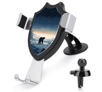 FekiLoot Polar Bear in The Snow Car Phone Mount for Dashboard/Vent/Windshield Auto-Clamping Gravity Sensor Truck Stand Cradle 90° Rotation Phone Holder Fits 4-6" Phones