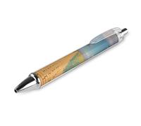 FekiLoot Poppies Field Yellow Brick Road Ballpoint Pens Retractable Black Ink Ballpoint Pens 0.5mm Medium Point Smooth Writing Pattern Pen with Super Soft Grip Cute Work Supplies for Men Women 1 PCS