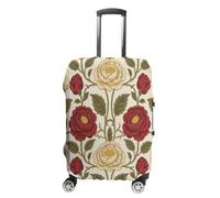 FekiLoot Pretty Rose Flower Travel Luggage Cover Stretchable Airplane Suitcase Protector Sleeve Universal Washable Fit for 19-32 Inch Checked Baggage,Water Resistant Durable Luggage Protector X-Large