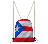FekiLoot Puerto Rico Flag Drawstring Backpack Sports Gym Bag Drawstring Bags Foldable Backpack for Women Men