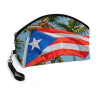 FekiLoot Puerto Rico Flags Frog Makeup Bag Toiletry Bag Cosmetic Organizer