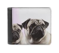 FekiLoot Pug Dog Wallet Fashionable Slim Leather Wallet with Multiple Card Slots And Hidden Compartments Wallets