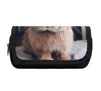 FekiLoot Rabbit on Bed Pencil Case Portable Zipper Large Capacity Pencil Bag Handheld Multi Function Portable Pencil Pouch Organizer for Family Office Supplies