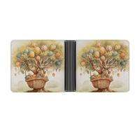 FekiLoot Rabbit on The Tree Leather Wallet Double-Sided Different Images Bifold Wallet Ultra Strong Stitching Slim Wallets