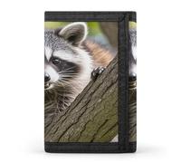 FekiLoot Raccoon Men's Wallet Extra Capacity Trifold Wallet Thin & Stylish Trifold Card Holder with ID Window