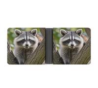 FekiLoot Raccoon Wallet Slim PU Bifold Design Wallet with Multiple Card Slots Wallets Extra Capacity Pocket Wallets