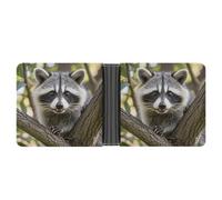 FekiLoot Raccoon Wallet Slim PU Bifold Design Wallet with Multiple Card Slots Wallets Extra Capacity Pocket Wallets