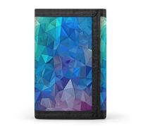 FekiLoot Rainbow Triangle Wallet Compact Blocking Trifold Wallets with Zipper Minimalist Purse Wallet Credit Card Holder