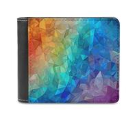 FekiLoot Rainbow Triangle Wallet Fashionable Slim Leather Wallet with Multiple Card Slots And Hidden Compartments Wallets