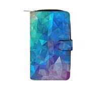FekiLoot Rainbow Triangle Wallet for Men Women Large Capacity Purse Clutch Bag Handbag Checkbook Cash Credit Cards