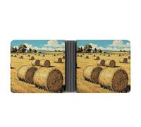 FekiLoot Ranch Haystacks Wallet for Men Slim Wallets for Men Small Wallets Woman Leather Card Holder Wallet