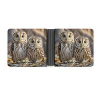 FekiLoot Real Cute Owls Wallet Slim Leather Bifold Wallet Extra Capacity Wallets with Multiple Card Slots Men Billfold