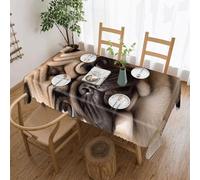 FekiLoot Rectangle Animal Pug Dog Tablecloth 120 X 60 Inch Reusable Polyester Table Cover Everyday Use Decorative Table Cloth Washable for Dining Wedding Party Outdoor Decor