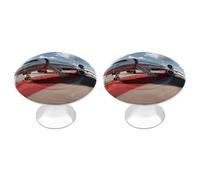FekiLoot Red Carpet Airplane Cabinet Knobs for Kitchen Ornament, Round Zinc Decorative Drawer Pulls for Cabinets Trendy, Dresser Drawers Pulls Bathroom Dresser Knob with Screw