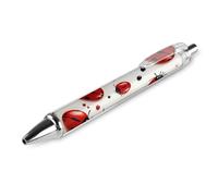 FekiLoot Red Ladybug Ballpoint Pens Retractable Ball Point Pens Smooth-Flowing Black Ink 0.5mm Writing Pen Black Ink Pen for Men Women 1 PCS