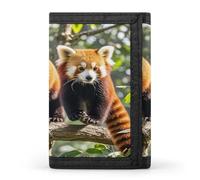 FekiLoot Red Pandas Wallet Slim Trifold Wallets with Multiple Card Slots Credit Card Holder Pocket Coin Purse
