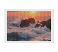 FekiLoot Reef at Sunset Diamond Painting Kits for Adults 8"x12" 5D DIY Diamond Art Kit Beginners Gem Painting Round Full Drill Diamond Dots Gem Art Crafts for Home Wall Decor Gifts