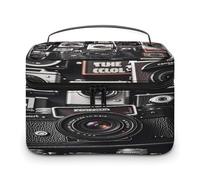 FekiLoot Retro Cool Camera Collection Makeup Bag Large Capacity Travel Cosmetic Bag Lightweight Hand-held Toiletry Bags Portable Cosmetic Pouch Cute Make Up Pouch for Women