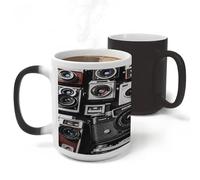 FekiLoot Retro Cool Camera Collection Mug Heat Sensitive Coffee Mugs Colour Changing Magical Coffee Tea Cup Funny Art Mug Sublimation Mugs Novelty Ceramic Cup for Women Men 11oz