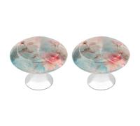 FekiLoot Retro Shabby Chic Cabinet Knobs Round Dresser Drawer Pulls Stainless Steel Drawer Handles Modern Closet Door Pulls with Screw for Kitchen Cupboard Wardrobe 2 Pack