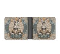 FekiLoot Retro Style Rabbit Wallet Slim PU Bifold Design Wallet with Multiple Card Slots Wallets Extra Capacity Pocket Wallets