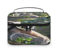 FekiLoot Ringtailed Lemur Makeup Bag Large Capacity Travel Cosmetic Bag Lightweight Hand-held Toiletry Bags Portable Cosmetic Pouch Cute Make Up Pouch for Women