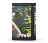 FekiLoot Ringtailed Lemur Wallet Slim Trifold Wallets with Multiple Card Slots Credit Card Holder Pocket Coin Purse