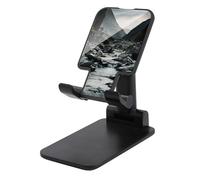 FekiLoot River and Gray Rocks Phone Stand Adjustable Height and Foldable Phone Holders Portable Phones Holder for Desk, Taller Stand Compatible with 4"-13" Smartphones iPad Tablet