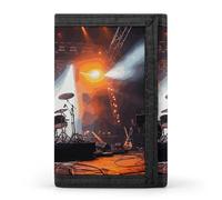 FekiLoot Rock Concert Stage Wallet Compact Blocking Trifold Wallets with Zipper Minimalist Purse Wallet Credit Card Holder