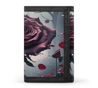 FekiLoot Rose Gothic Men's Wallet Extra Capacity Trifold Wallet Thin & Stylish Trifold Card Holder with ID Window