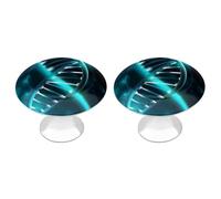 FekiLoot Round Science Gene Strand Cabinet Knobs and Pull 30mm Stainless Steel Drawer Hardware with Installation Screws Door Handle 2 Pack for Kitchen Furniture Dresser Cupboard