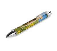 FekiLoot Running Golden Retriever Ballpoint Pens Retractable Ball Point Pens Smooth-Flowing Black Ink 0.5mm Writing Pen Black Ink Pen for Men Women 1 PCS