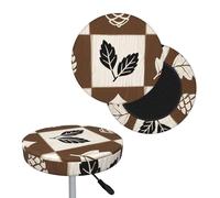 FekiLoot Rustic Lodge Round Bar Stool Covers Stretch Washable Bar Stool Covers Dustproof Slipcover Bar Chair Covers with Elastic Band for Bar Kitchen Living Room Decor 12 Inch