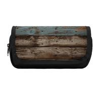 FekiLoot Rustic Old Barn Wood Pencil Case Office Pencil Box Large Capacity Pencil Box Pouch Holder Double Zipper Pencil Case Use to Organize Desktop And Plan Space Home Office