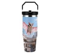 FekiLoot Sakura Sugar Glider Mall 30oz Tumbler with Handle And Flip Straw Lid Double Wall Travel Leak-proof Coffee Mug Stainless Steel Vacuum Insulated Coffee Tumblers Cup for Hot And Cold Drinks