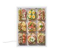FekiLoot Sandwich Encyclopedia Vanity Mirror, Portable Lighted Beauty Mirror, 3 Color Lighting Modes, Dimmable LED Light, Decorative Desk Mirror for Vanity Desk Bedroom