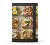 FekiLoot Sandwich Encyclopedia Wallet Slim Trifold Wallets with Multiple Card Slots Credit Card Holder Pocket Coin Purse