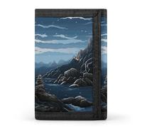 FekiLoot Santa Claus Lighthouse Trifold Wallet Slim Minimalist Front Pocket Men's Passcase Wallet Credit Card Holder