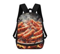 FekiLoot Sausage on Fire Bookbags 17 Inch Aesthetic Laptop Bagpack Casual Travel Laptop Backpack Unisex Aesthetic Daypack for College Work Travel