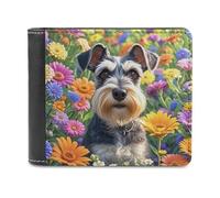 FekiLoot Schnauzer Wallet Large Capacity Slim Bifold Wallet with Multiple Card Slots PU Leather Men Purse