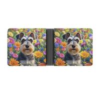 FekiLoot Schnauzer Wallet Slim PU Bifold Design Wallet with Multiple Card Slots Wallets Extra Capacity Pocket Wallets
