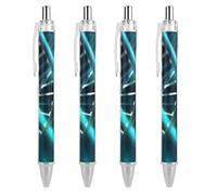 FekiLoot Science Gene Strand Ballpoint Pens Retractable Black Ink Ballpoint Pens 0.5mm Medium Point Smooth Writing Pattern Pen with Super Soft Grip Cute Work Supplies for Men Women 4 PCS