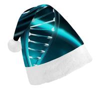 FekiLoot Science Gene Strand Santa Hat Comfortable Soft Christmas Hat Reusable Christmas Cap for Adults for Xmas And New Year Holiday Party Supplies