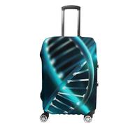 FekiLoot Science Gene Strand Travel Luggage Cover Anti-Scratch Suitcase Cover Elastic Luggage Protector Fits 19-28 Inch Case, white, Small, Stylish
