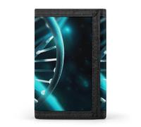 FekiLoot Science Gene Strand Wallet Compact Blocking Trifold Wallets with Zipper Minimalist Purse Wallet Credit Card Holder