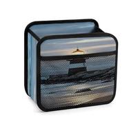 FekiLoot Sea Lighthouse Backseat Car Organizer - Premium PU Leather Hanging Car Seat Organizer with Storage Mesh Pockets, Large Capacity Car Backseat Organizer Travel Accessories