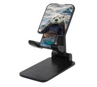 FekiLoot Sea Otter Cell Phone Stand for Desk Foldable Adjustable Mobile Phone Holder Portable Desktop Stand Compatible with Smartphones Ereaders Tablet for Office Travel