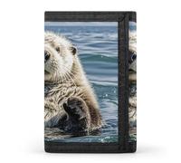 FekiLoot Sea Otter Wallet Slim Trifold Wallets with Multiple Card Slots Credit Card Holder Pocket Coin Purse