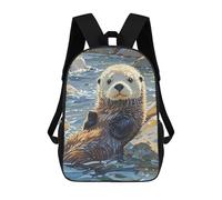 FekiLoot Sea Otters Backpack Laptop Computer Bag Large Travel Backpack Custom Print Bookbag Work Casual Daypack